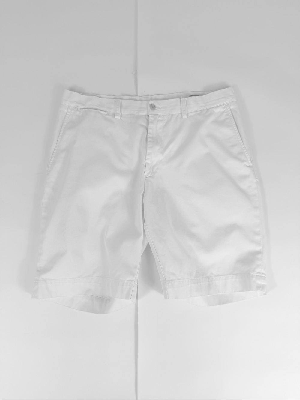 Polo by Ralph Lauren Classic Fit White Flat Front Cotton Men’s Shorts